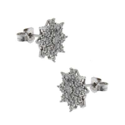 Fancy earrings 0.79 carats diamonds G-VS1 ideal