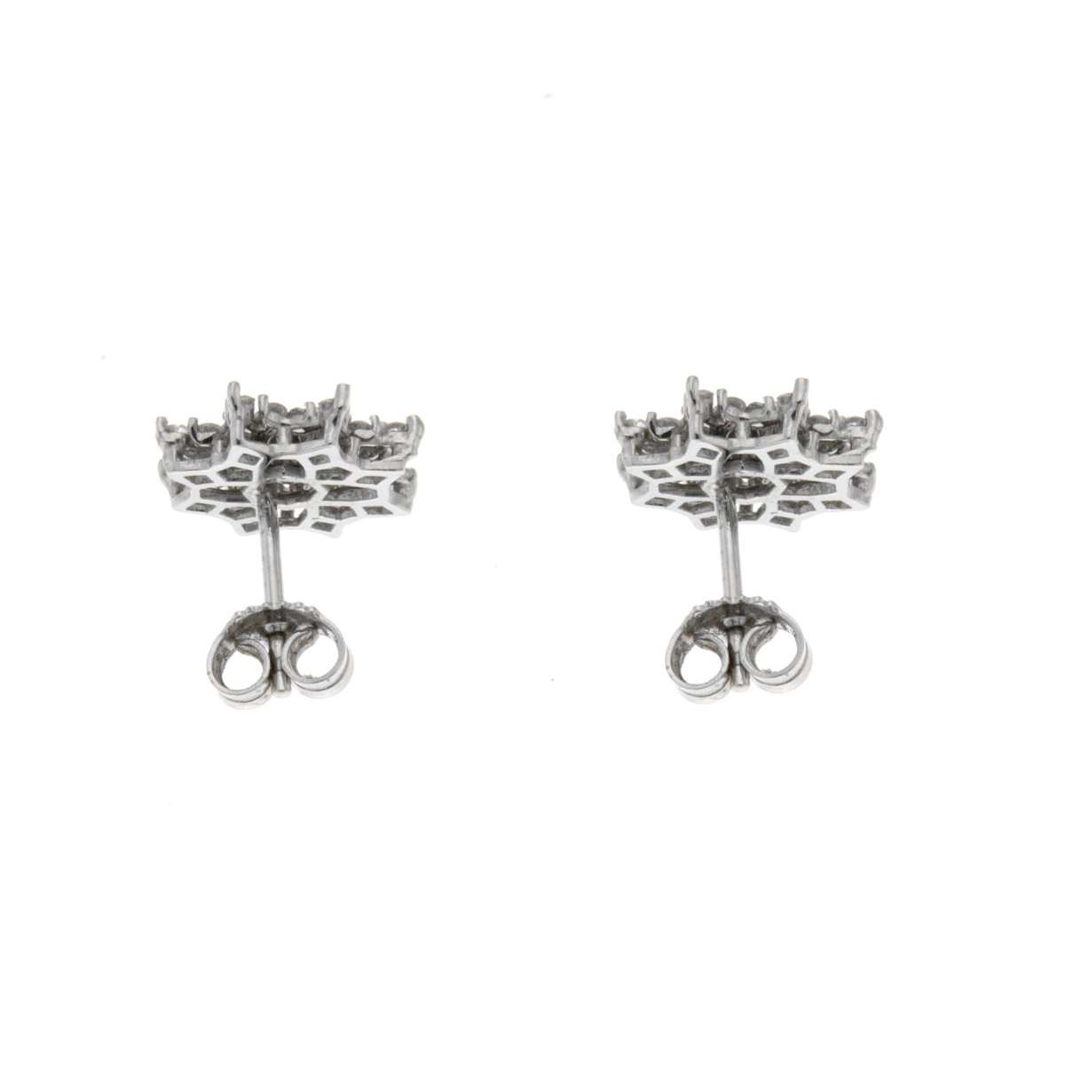 Fancy earrings 0.79 carats diamonds G-VS1 ideal