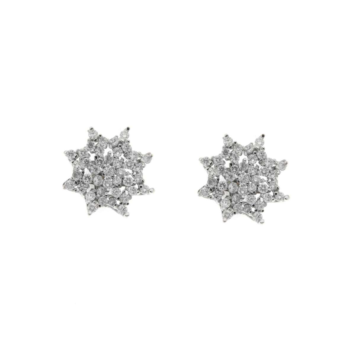 Fancy earrings 0.79 carats diamonds G-VS1 ideal