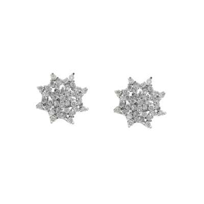 Fancy earrings 0.79 carats diamonds G-VS1 ideal