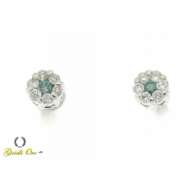 Orecchini punto luce con diamanti e fancy color carati 0,43 G-VS1 Orecchini punto luce con diamanti e fancy color carati 0,43 G-VS1