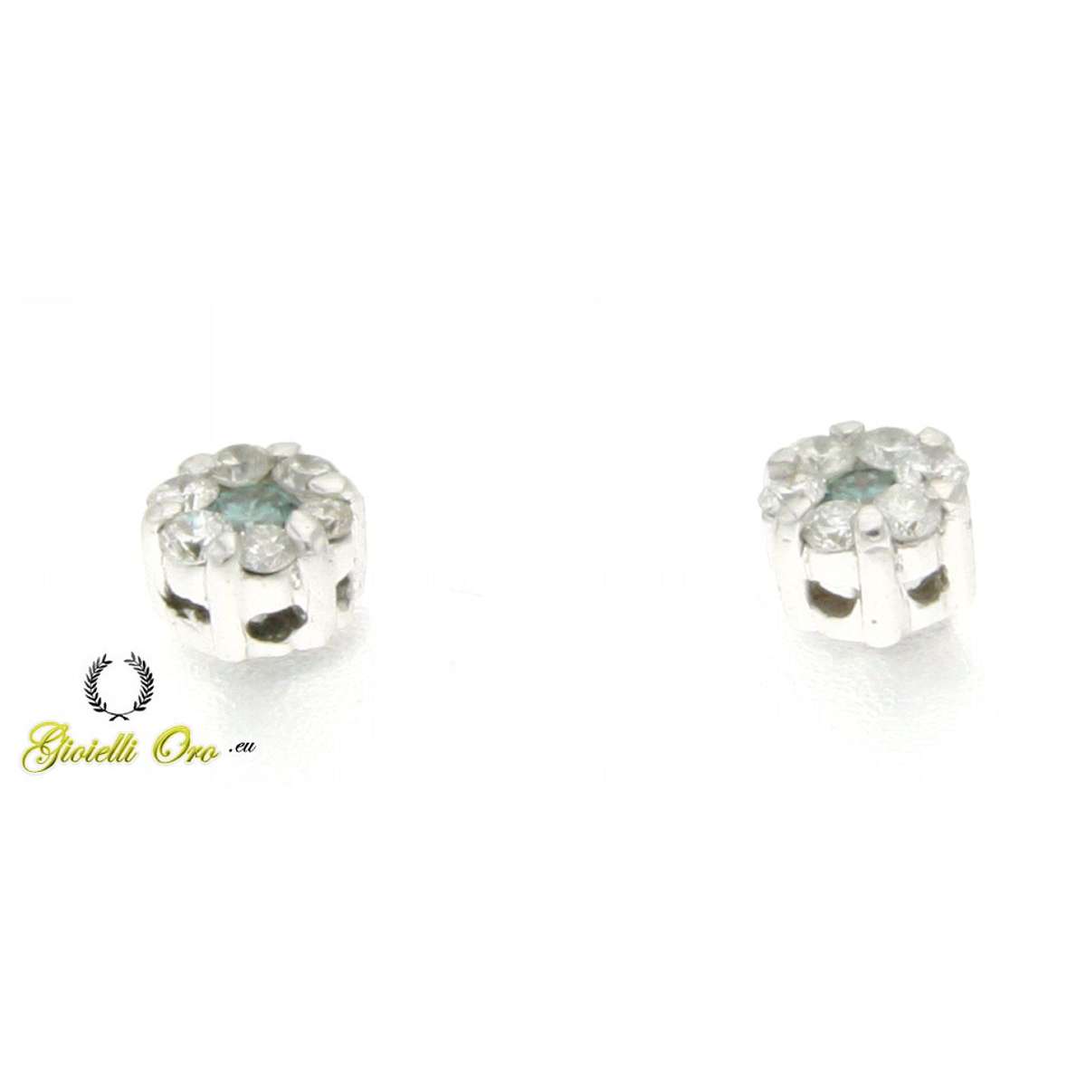 Fancy solitaire earrings 0.43 carats diamonds G-VS1