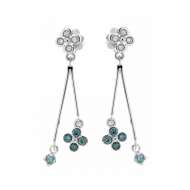 Orecchini pendenti con diamanti e fancy color carati totali 0,56 G-VS1 Orecchini pendenti con diamanti e fancy color carati totali 0,56 G-VS1