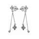 Dangling earrings 0.56 carats top-notch fancy color and white diamonds G-VS1