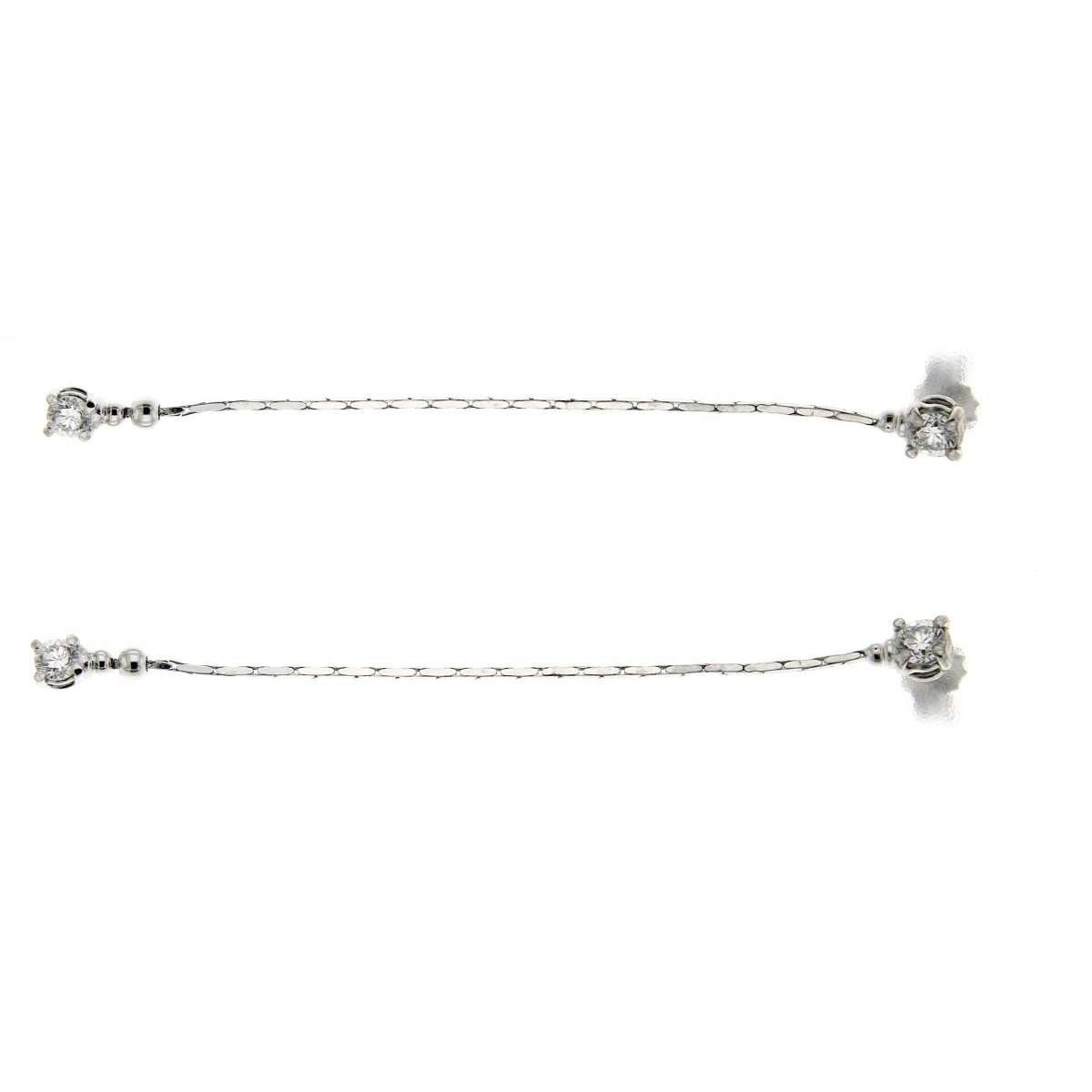 Dangling earrings 0.46 carats diamonds G-VS1