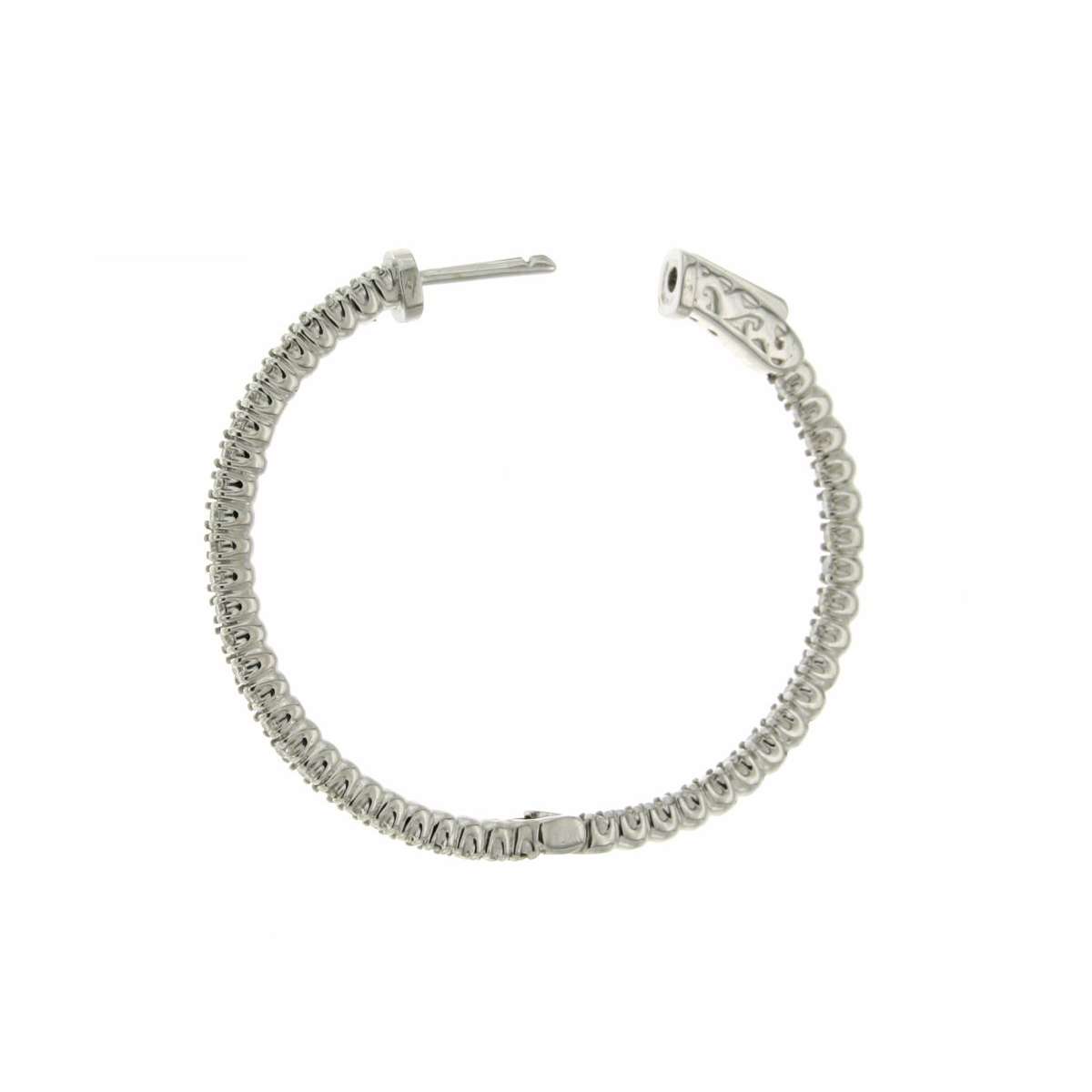 Hoop earrings 0.94 carats diamonds G-VS1