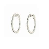 Orecchini a cerchio con diamanti ct 0,56 G-VS1 Orecchini a cerchio con diamanti ct 0,56 G-VS1