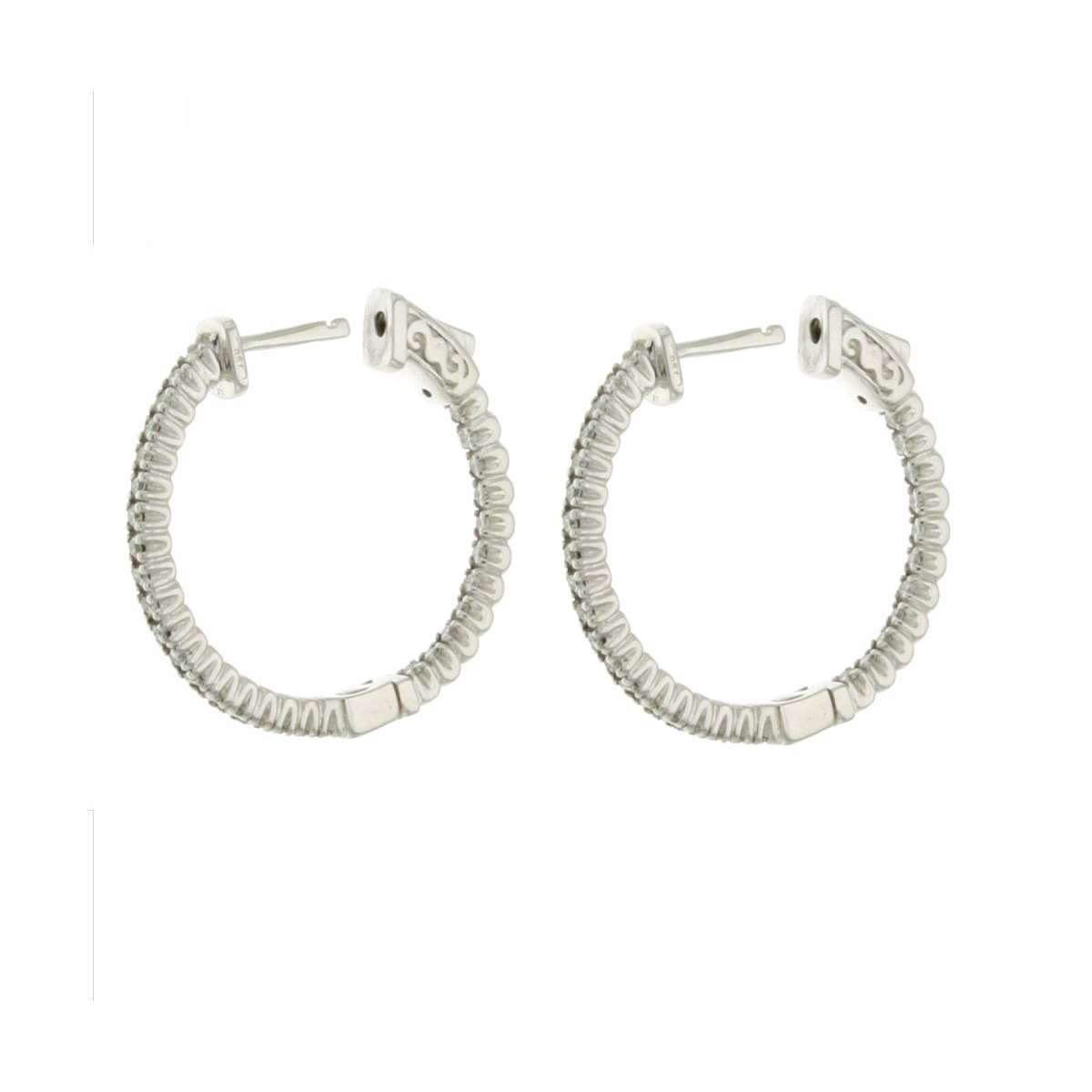 Hoop earrings 0.56 carats diamonds G Color VS1 Clarity