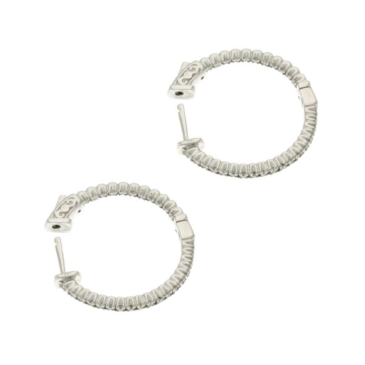 Hoop earrings 0.56 carats diamonds G Color VS1 Clarity