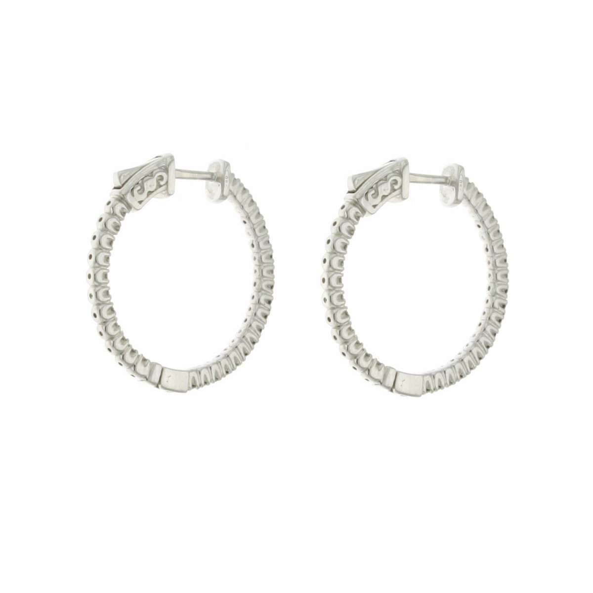 Hoop earrings 0.56 carats diamonds G Color VS1 Clarity