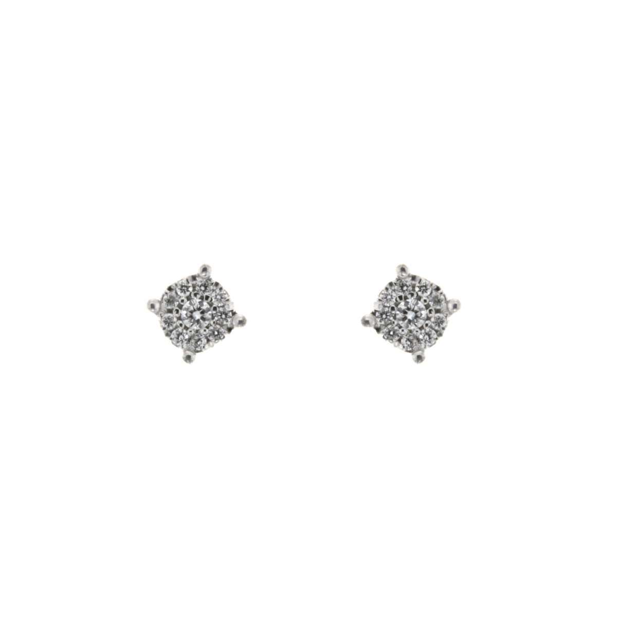 Orecchini punto luce con diamanti carati 0.13 g-vs1