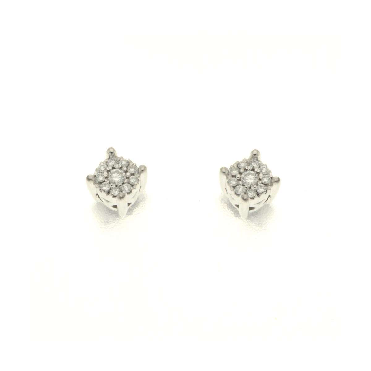 Solitaire earrings 0.13 carats diamonds G-VS1