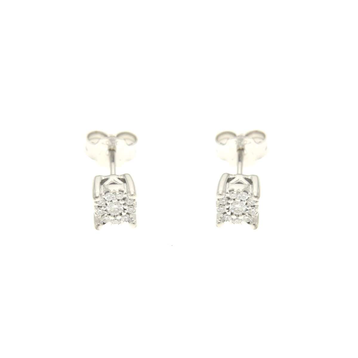 Solitaire earrings 0.13 carats diamonds G-VS1