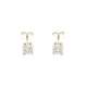 Solitaire earrings 0.13 carats diamonds G-VS1