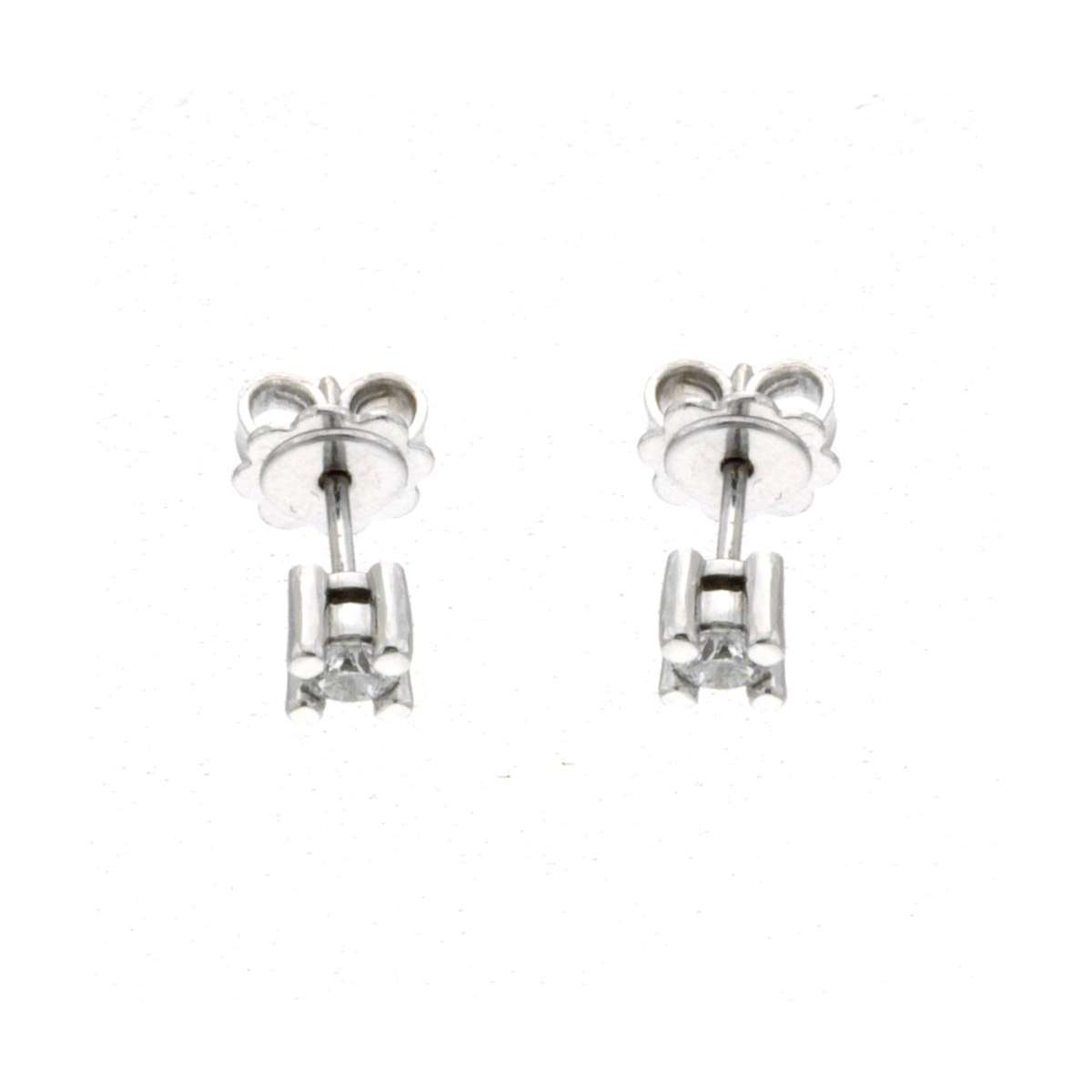 Solitaire earrings 0.30 carats diamonds E-VS1