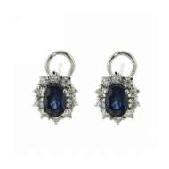 Orecchini con zaffiri blu ct 2,30 e diamanti ct 0,54 G-VS1 Orecchini con zaffiri blu ct 2,30 e diamanti ct 0,54 G-VS1