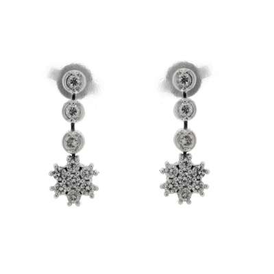 Earrings for women 0.48 carats brilliant-cut diamonds G-VS1