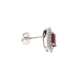 Earrings with 1.44 carat red rubies and 0.40 carat diamonds g-vs1