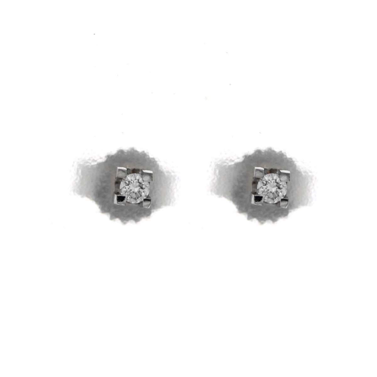 Orecchini punto luce con diamanti carati 0,05 G-VS1