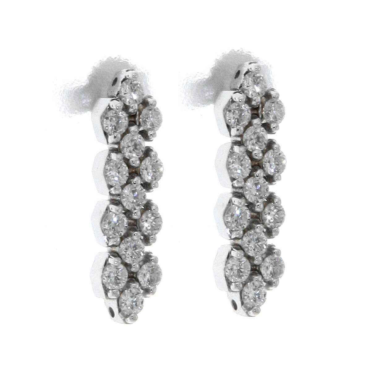 Dangling earrings 0.60 carats diamonds G-VS1