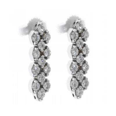 Dangling earrings 0.60 carats diamonds G-VS1