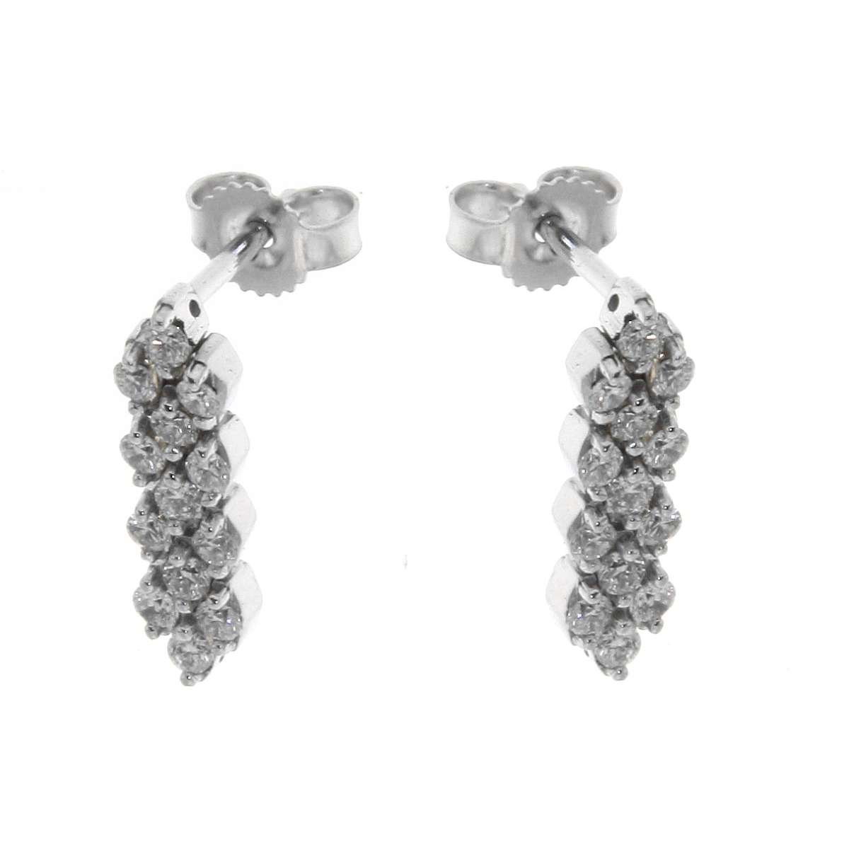 Dangling earrings 0.60 carats diamonds G-VS1