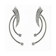 Orecchini a fantasia con diamanti carati 0,09 G-VS2 Orecchini a fantasia con diamanti carati 0,09 G-VS2