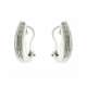 Clip on half hoop earrings 0.10 carats diamonds set G-VS2