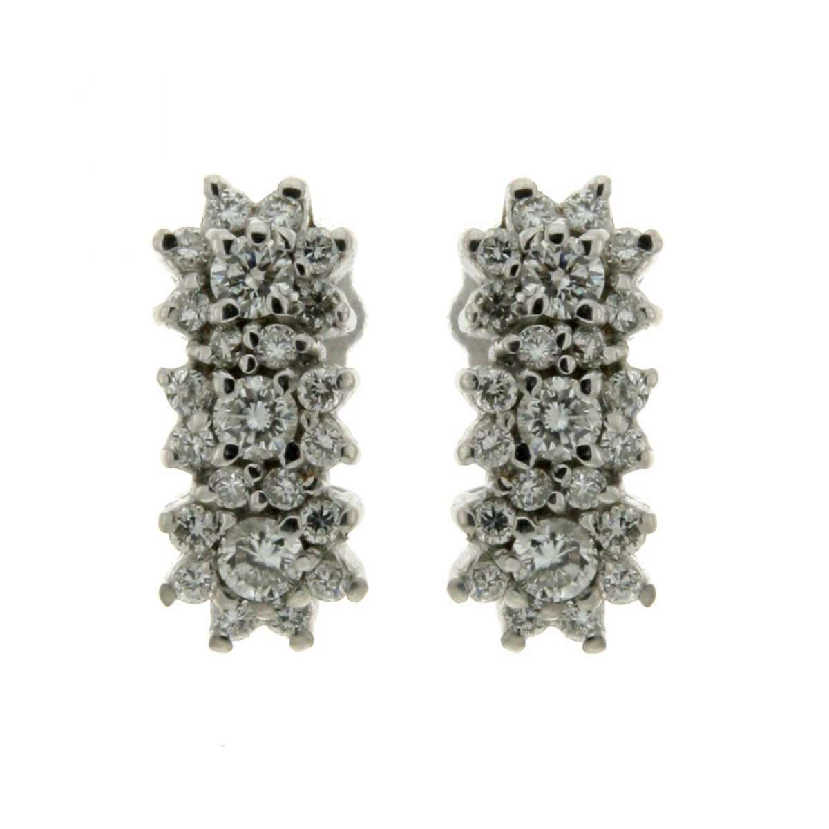 White gold fancy earrings 0.84 carats diamonds G-VS1