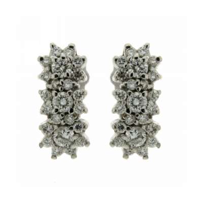 White gold fancy earrings 0.84 carats diamonds G-VS1