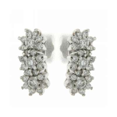 White gold fancy earrings 0.84 carats diamonds G-VS1