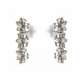 Earrings trio of flowers 2.13 total carats brown and white diamonds G-VS1