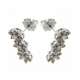 Earrings trio of flowers 2.13 total carats brown and white diamonds G-VS1
