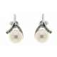 Fancy earrings pearls 7mm 0.06 carats diamonds G-VS1
