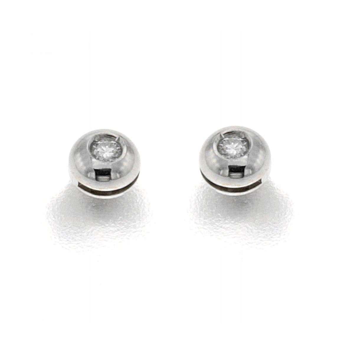 Solitaire cipollina earrings 0.13 carats diamonds G-VVS1