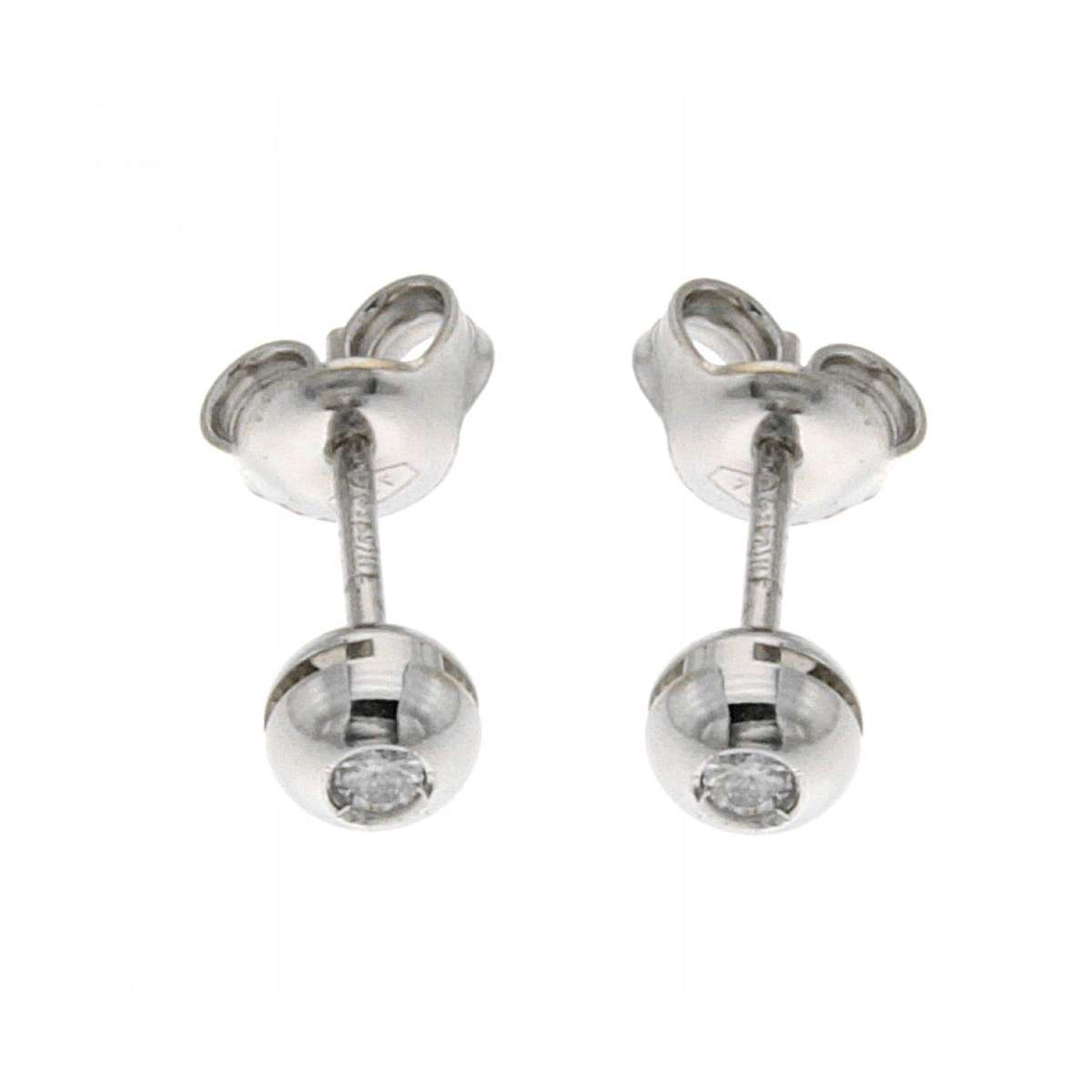 Solitaire cipollina earrings 0.13 carats diamonds G-VVS1