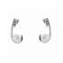 White gold hook design earrings pearls 6mm 0.12 carats diamonds G-VS1