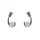 White gold hook design earrings pearls 6mm 0.12 carats diamonds G-VS1