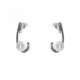 White gold hook design earrings pearls 6mm 0.12 carats diamonds G-VS1