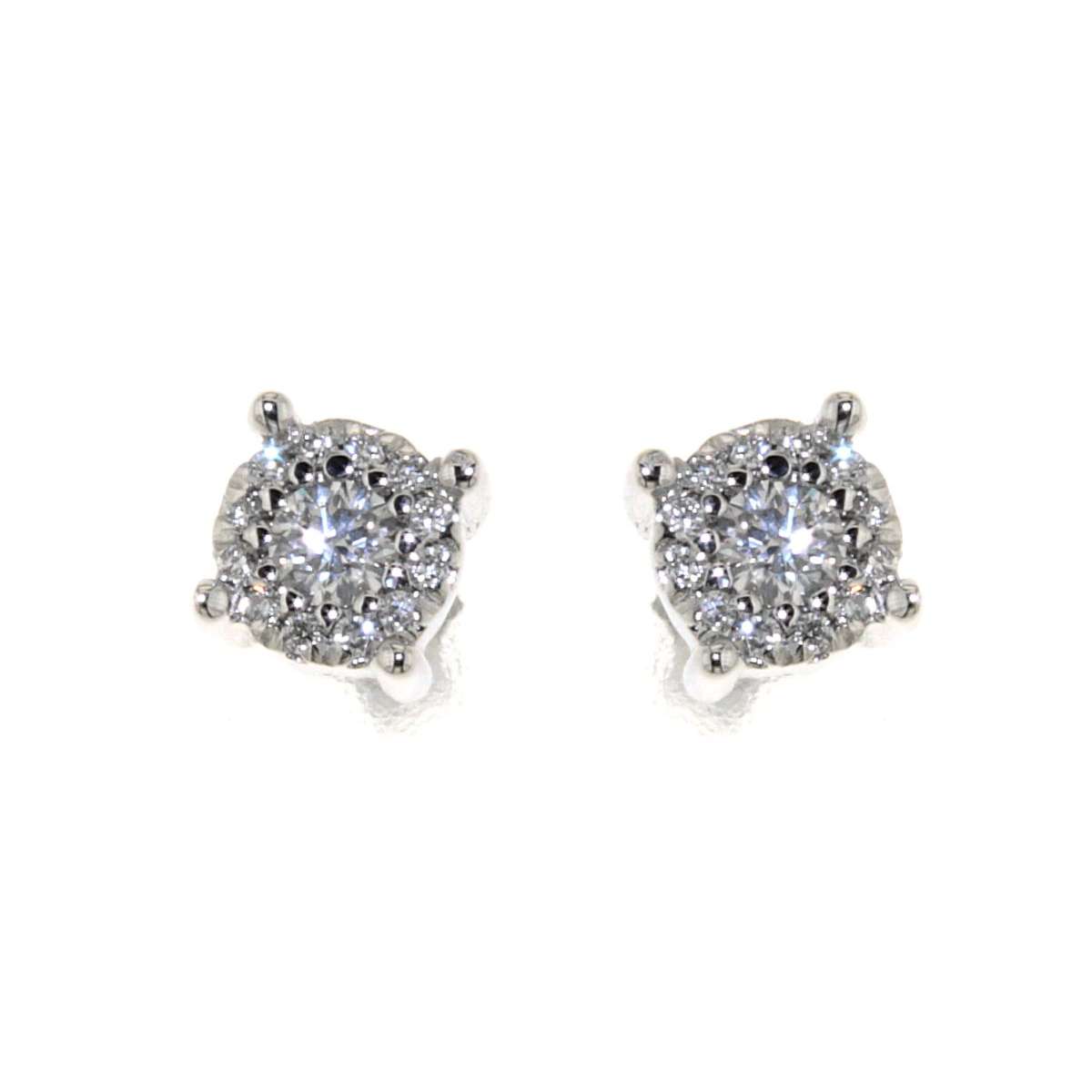 Solitaire earrings 0.32 carats diamonds G-VS1
