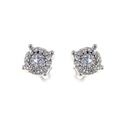 Orecchini punto luce diamanti carati 0,32 G-VS1