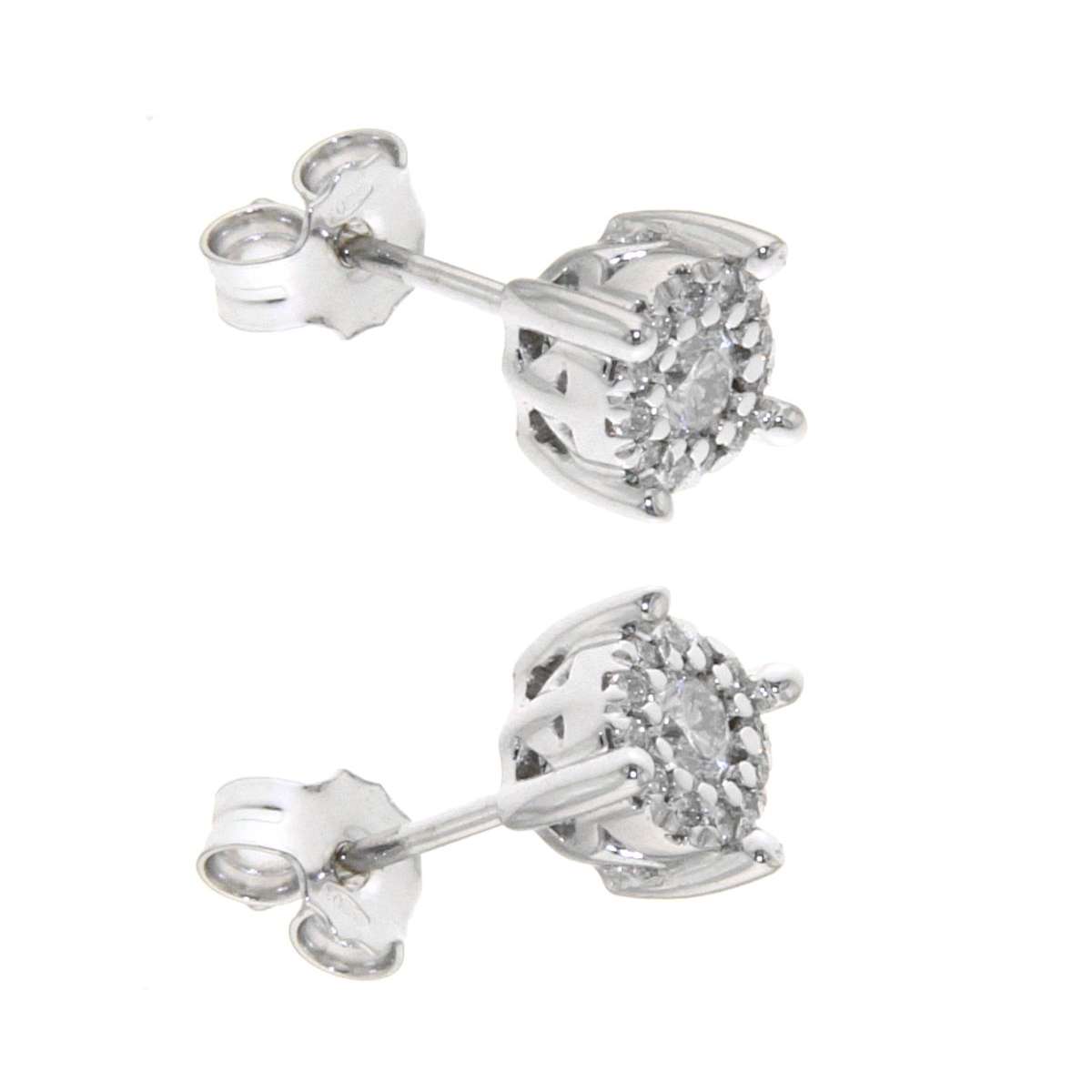 Solitaire earrings 0.32 carats diamonds G-VS1