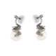 Earrings pearls 7.50mm 0.4 carats diamonds G-VS1