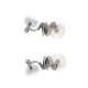 Earrings pearls 7.50mm 0.4 carats diamonds G-VS1