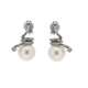 Earrings pearls 7.50mm 0.4 carats diamonds G-VS1