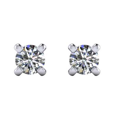 Orecchini punto luce con diamanti certificati GIA carati 0.60 D-IF