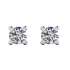 White gold four prong solitaire earrings certified diamond carats 0.60 D-IF
