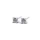 White gold four prong solitaire earrings certified diamond carats 0.60 D-IF