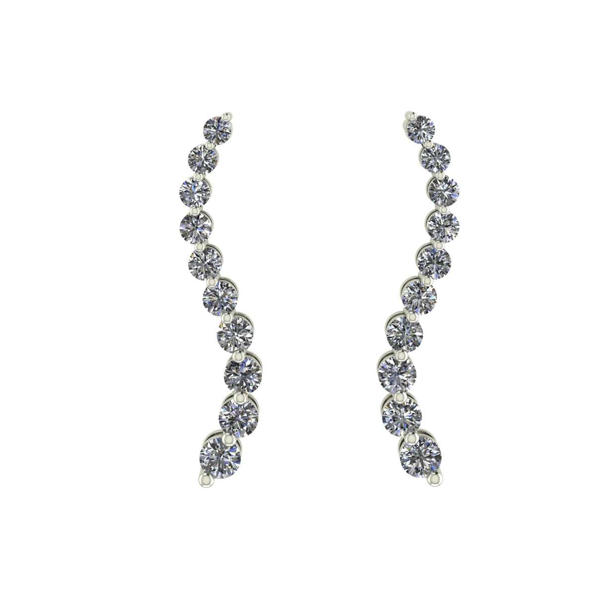 Dangling earrings 0,75 carat G-VS1