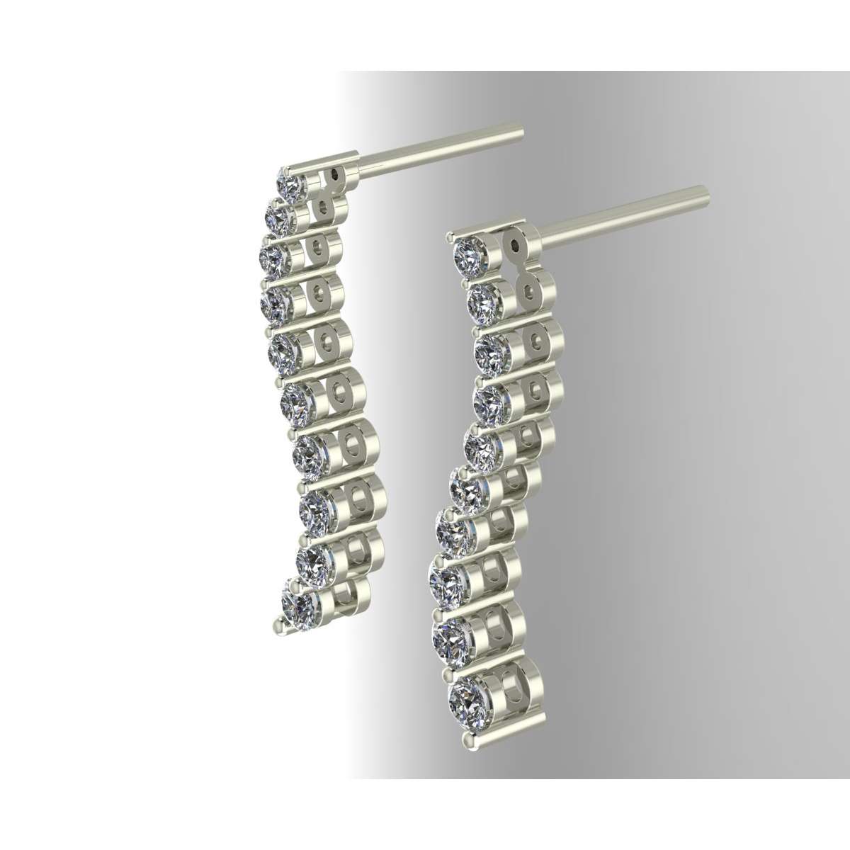 Orecchini pendenti con diamanti carati 0,75 G-VS1